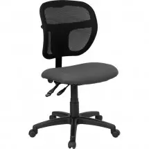 Flash Furniture WL-A7671SYG-GY-GG Mid-Back Mesh Task Chair with Gray Fabric Seat