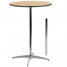Flash Furniture XA-30-COTA-GG 30&quot; Round Wood Cocktail Table with 30&quot; and 42&quot; Columns