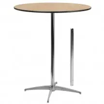 Flash Furniture XA-36-COTA-GG 36&quot; Round Wood Cocktail Table with 30&quot; and 42&quot; Columns