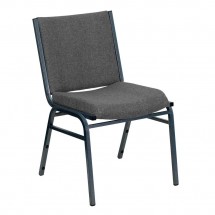 Flash Furniture XU-60153-GY-GG HERCULES Series Heavy Duty 3'' Thick Padded Gray Upholstered Stack Chair