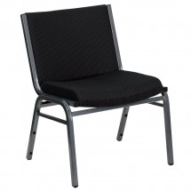 Flash Furniture XU-60555-BK-GG HERCULES Series 1000 lb. Capacity Big and Tall Extra Wide Black Fabric Stack Chair