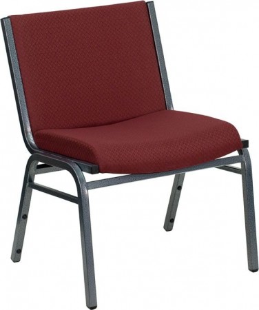 Flash Furniture XU-60555-BY-GG HERCULES Series 1000 lb. Capacity Big and Tall Extra Wide Burgundy Fabric Stack Chair