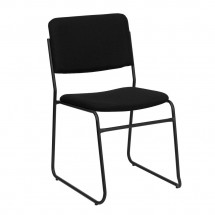 Flash Furniture XU-8700-BLK-B-30-GG HERCULES Series 1000 lb. Capacity High Density Black Fabric Stacking Chair with Sled Base