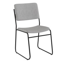 Flash Furniture XU-8700-GY-B-30-GG Hercules Series Gray Fabric Stacking Chair with Sled Base