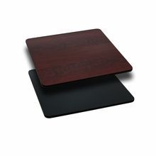 Flash Furniture XU-MBT-2424-GG Square Table Top with Black or Mahogany Reversible Laminate Top 24"