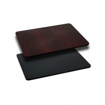 Flash Furniture XU-MBT-2430-GG Rectangular Table Top with Black or Mahogany Reversible Laminate Top 24&quot; x 30&quot;