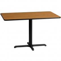 Flash Furniture XU-NATTB-3048-T2230-GG 30&quot; x 48&quot; Rectangular Natural Laminate Table Top with 22&quot; x 30&quot; Table Height Base