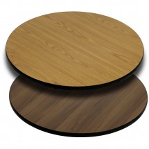 Flash Furniture XU-RD-36-WNT-GG Round Table Top with Natural or Walnut Reversible Laminate Top 36&quot;