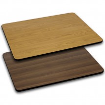 Flash Furniture XU-WNT-3048-GG 30&quot; x 48&quot; Rectangular Table Top with Natural or Walnut Reversible Laminate Top