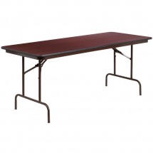 Flash Furniture YT-3072-HIGH-WAL-GG Rectangular High Pressure Laminate Folding Banquet Table 30&quot; x 72&quot;