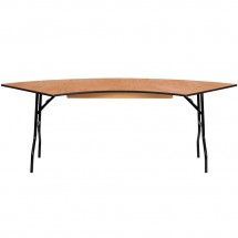 Flash Furniture YT-WSFT60-30-SP-GG Serpentine Wood Folding Banquet Table 7.25 ft. x 2.5 ft.