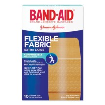Flexible Fabric Extra Large Adhesive Bandages, 1.25" x 4", 10/Box