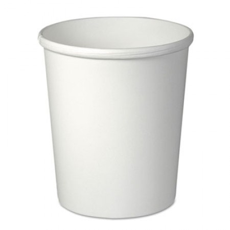 Dart White Flexstyle Double Poly Paper Containers, 32 oz., 500/Carton