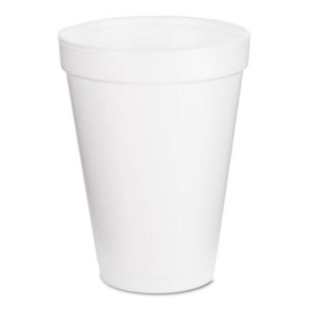 Dart Foam Drink Cups,  White, 12 oz. 25/Pack