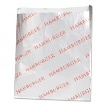 Foil Single-Serve Bags, 6" x 6.5", Silver, Hamburger Design, 1000/Carton