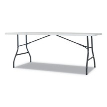 Fold-in-Half Resin Folding Table, 72w x 29 5/8d x 29 1/4h, White