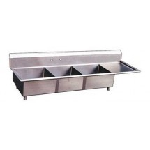 Omcan (FMA) 22116 Three Compartment Pot Sink with Right Drain Board