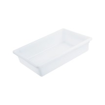 CAC China FS4F-6W Full Size White Polyethylene Food Storage Box 26&quot; x 18&quot; x 6&quot;