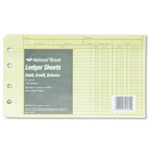 Four-Ring Binder Refill Sheets, 5 x 8 1/2, 100/Pack
