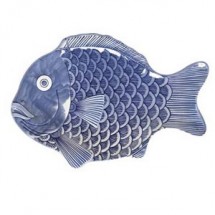 GET Enterprises 370-10-BL Creative Table Blue Fish Platter 10&quot; x 7&quot; - 1 doz