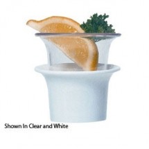 GET Enterprises SC-222-W White SAN Plastic Sauce Cup 2 oz. - 4 doz