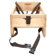GET Enterprises BS-200-MOD-Natural Wood Booster Seat with T-Strap