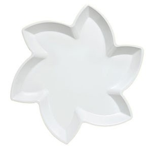 GET Enterprises ML-218-W San Michele White Flower Display Tray 14-1/2"