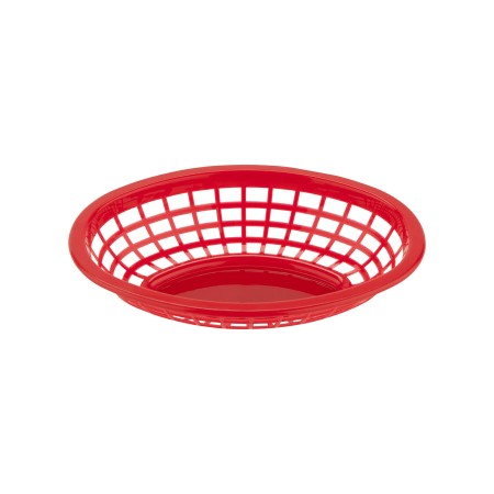 GET Enterprises OB-734-R Red Oval Basket 8" x 5-1/2" - 3 doz