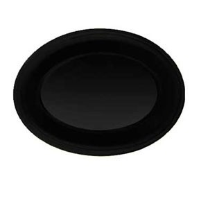 GET Enterprises OP-135-BK Black Elegance Oval Platter 13-1/2" x 10-1/4" - 1 doz