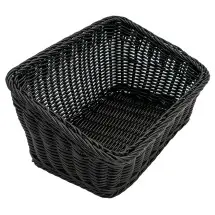 GET Enterprises WB-1510-BK Black Cascading Designer Polyweave Basket 9-1/4&quot; x 13&quot; - 1/2 doz