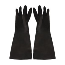 CAC China GLLX-2KL Black Latex Glove, Large - 1 pr