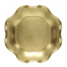 The Jay Companies A275GR Gold Baroque Polypropylene Charger Plate 13&quot;