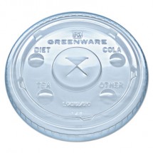 Fabri-Kal Greenware ClearCold Drink Lids Fits 9, 12, 20 oz. Cups, 1000/Carton