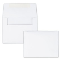Greeting Card/Invitation Envelope, A-2, Square Flap, Gummed Closure, 4.38 x 5.75, White, 500/Box