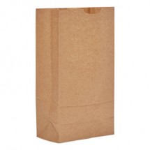 Grocery Paper Bags, 35 lbs Capacity, #10, 6.31"w x 4.19"d x 13.38"h, Kraft, 500 Bags