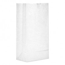 Grocery Paper Bags, 35 lbs Capacity, #8, 6.13"w x 4.17"d x 12.44"h, White, 500 Bags