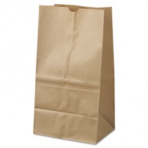 Grocery Paper Bags, 40 lbs Capacity, #25 Squat, 8.25"w x 6.13"d x 15.88"h, Kraft, 500 Bags