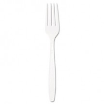 Dart Guildware Heavyweight Plastic Forks, White,- 1000 pcs