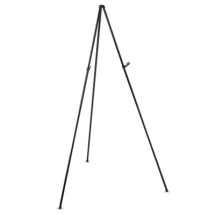 Heavy-Duty Adjustable Instant Easel Stand, 25" to 63" High, Steel, Black