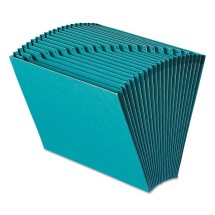 Heavy-Duty Indexed Expanding Open Top Color Files, 21 Sections, 1/21-Cut Tab, Letter Size, Teal