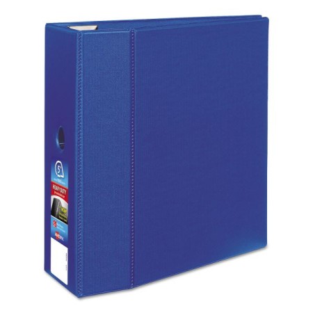 Heavy-Duty Non-View Binder with DuraHinge, Locking One Touch EZD Rings and Thumb Notch, 3 Rings, 5