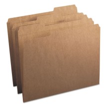 Heavyweight Kraft File Folders, 1/3-Cut Tabs, Letter Size, 11 pt. Kraft, 100/Box