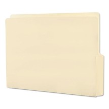 Heavyweight Manila End Tab Folders, 9" Front, 1/2-Cut Tabs, Bottom Position, Letter Size, 100/Box