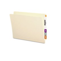 Heavyweight Manila End Tab Folders, 9.5" Front, Straight Tab, Legal Size, 100/Box