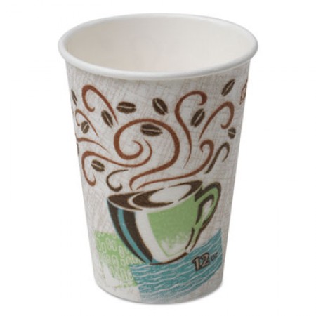 Dixie Paper Hot Cups, Paper, 12 oz., Coffee Dreams Design, 1000/Carton