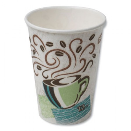Dixie Paper Hot Cups, Paper, 12 oz., Coffee Dreams Design, 50/Pack