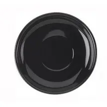 ITI 822-05s 6-1/8&quot; Black Vitrified Latte Saucer - 2 doz