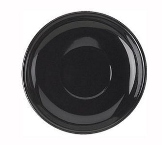 ITI 822-05s 6-1/8" Black Vitrified Latte Saucer - 2 doz