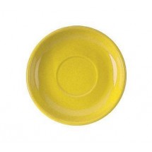 ITI 822-242s 6-1/8&quot; Yellow Vitrified Latte saucer - 2 doz