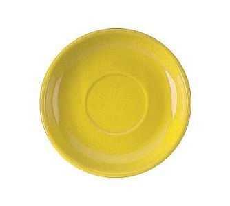 ITI 822-242s 6-1/8" Yellow Vitrified Latte saucer - 2 doz
